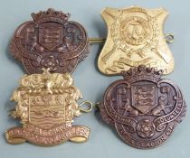 Four British Army Lancashire, Blackpool and Dulwich Volunteers Regiment metal badges