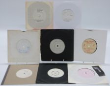 White labels - Eight handwritten / blank singles including Aretha Franklin, Delfonics, Petula Clark,