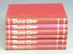 Approximately sixty issues of monthly magazine Take Off, in six bound folders