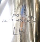 Military bugle by Potters of Aldershot, stamped LP
