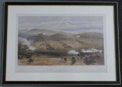 Colnaght's Authentic Series 'Charge of the Light Brigade' 25th October 1854, lithograph in glazed