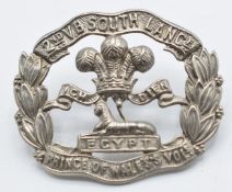 British Army 2nd Volunteer Battalion South Lancashire Prince of Wales Own Volunteers metal cap