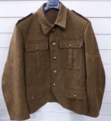 British Army Scottish Regiment 1902 pattern cut Army other ranks tunic in standard khaki wool as