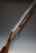Parker Hale 12 bore side by side sidelock ejector shotgun with florally engraved locks, underside,