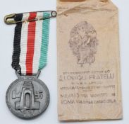 German / Italian WW2 medal for the African Campaign, D Marcuis engraver's name to reverse, still