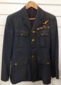 Royal Air Force Navigator's tunic with N winged badge and medal ribbon, possibly the tunic of Sgt