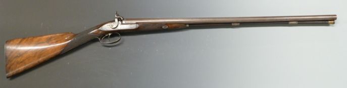 Westley Richards 14 bore double barrelled side by side percussion hammer action sporting gun with