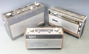 Three portable radios comprising Roberts RIC2, Dynatron Atlantis and Phillips radio recorder