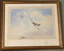 Signed limited edition 20/100 Robert Taylor military aviation print 'Ramrod 72', faded