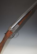 Salter & Varge 12 bore side by side shotgun with named and engraved lock, named trigger guard,