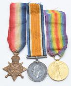 British Army WW1 medals comprising 1914-1915 Star, War Medal and Victory Medal named to 16067 Pte