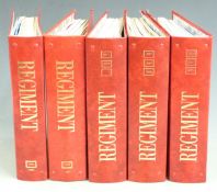 Approximately sixty issues of monthly magazine The Regiment, in five bound volumes