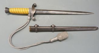 Replica Nazi dagger with sheath, 25cm blade. PLEASE NOTE ALL BLADED ITEMS ARE SUBJECT TO OVER 18