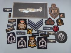 Collection of Naval, Royal Air Force and Observer Corps badges, insignia etc