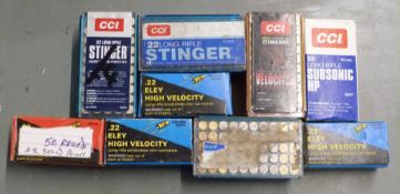 Four-hundred-and-fifty Eley .22 rifle cartridges, all in original boxes. PLEASE NOTE THAT A VALID