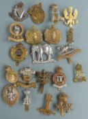 Twenty British Army Hussars cap badges including 20th Hussars (J R Gaunt makers), 14th Kings Hussars