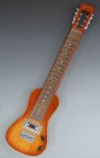 Revelation 'lap steel' guitar in natural wood lacquered finish, in carry bag