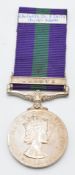 British Army General Service Medal with clasp for Malaya named to 23626556 Tpr R Smith, 13th/18th