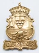 Belfast University Officer Training Corps brass cap badge