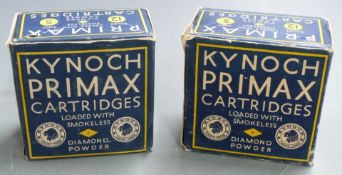 Forty-nine Kynoch Primax 12 bore shotgun cartridges, in original boxes. PLEASE NOTE THAT A VALID