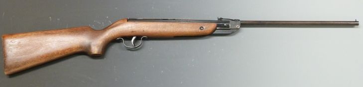 Webley Ranger Junior .177 air rifle with semi-pistol grip, adjustable sights and scope rail,