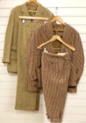 Harris Tweed 3 piece suit with plus fours and Donegal McNatt tweed 2 piece suit with full length