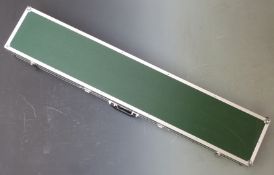 Shotgun or rifle hard flight or travel case with padded interior and coded locks, 125x24x13cm