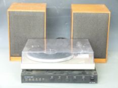 Technics F-G Servo player SL-20 record deck together with a pair of Tangent speakers and an A and