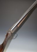 Farmers Gun 12 bore side by side hammer action shotgun with engraved lock, rebounding hammers,