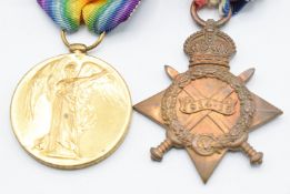 British Army WW1 War and Victory medals named to 3078 Pte Meller, Miller on Victory Medal, Royal