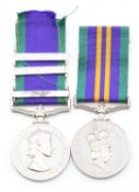 Two replacement medals, a General Service Medal with clasp for South Arabia, Cyprus and Northern