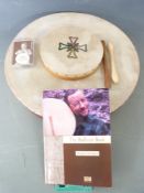 Two bodhrans, one 46cm diameter the other a smaller Irish-made Roundtone Music, Connemara, Galway,