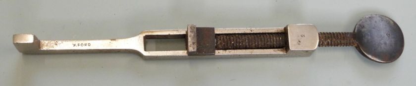 W Ford chrome plated shotgun cartridge case length measuring tool.