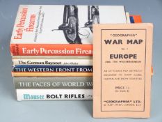 Seven military / firearm / bayonet related books, including Mauser bolt rifles by Ludwig Olson,