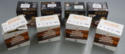 Two-hundred Eley VIP and Hull three Crowns 20 bore shotgun cartridges, all in original boxes. PLEASE