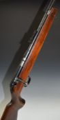Anschutz .22 bolt-action rifle with semi-pistol grip, adjustable sights and 21.5 inch barrel,