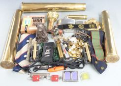 Collection of assorted military ephemera including regimental ties for the Gloucestershire Regiment,