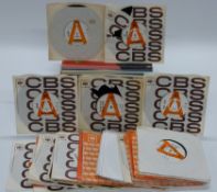 Promo / Demo - 43 singles on orange and white CBS