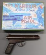 Accles & Shelvoke Ltd F Clarke patent The Warrior .177 side lever air pistol with logo and
