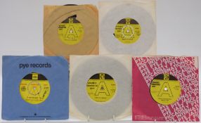 Promo / Demo - Approximately 50 singles on yellow and black Pye, mostly late 1960s and early 1970s
