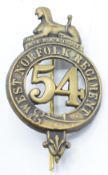 British Army 54th (West Norfolk) Regiment of Foot Glengarry badge