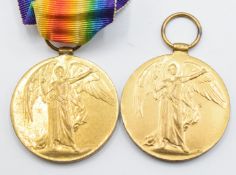 Two Royal Navy WW1 Victory medals, named to 4197 E A Sneller, Royal Naval Volunteer Reserve, and
