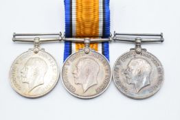 Three British Army WW1 War Medals named to 16481 Sgt R J Wiltshire, Gloucestershire Regiment, 120909