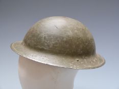 British WW2 'Brodie' steel helmet stamped R.O & Co CP 1 over 1939 to inner rim