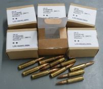 One-hundred-and-twenty 7.62mm x 51 rifle cartridges, in original boxes. PLEASE NOTE THAT A VALID