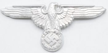 German WW2 Third Reich reproduction SS metal cap badge