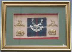 British Army mounted display of badges for the Seaforth Highlanders