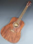 Earthfire acoustic guitar 'Autumn Leaves', model no GA1300BN, crafted in selected woods, fitted with