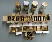 A collection of mainly 9m brass rifle cartridge cases suitable for re-loading.