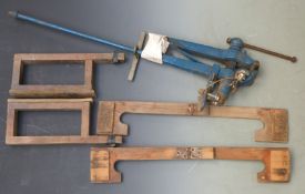 A gunsmith's vice with rests and soft jaws.